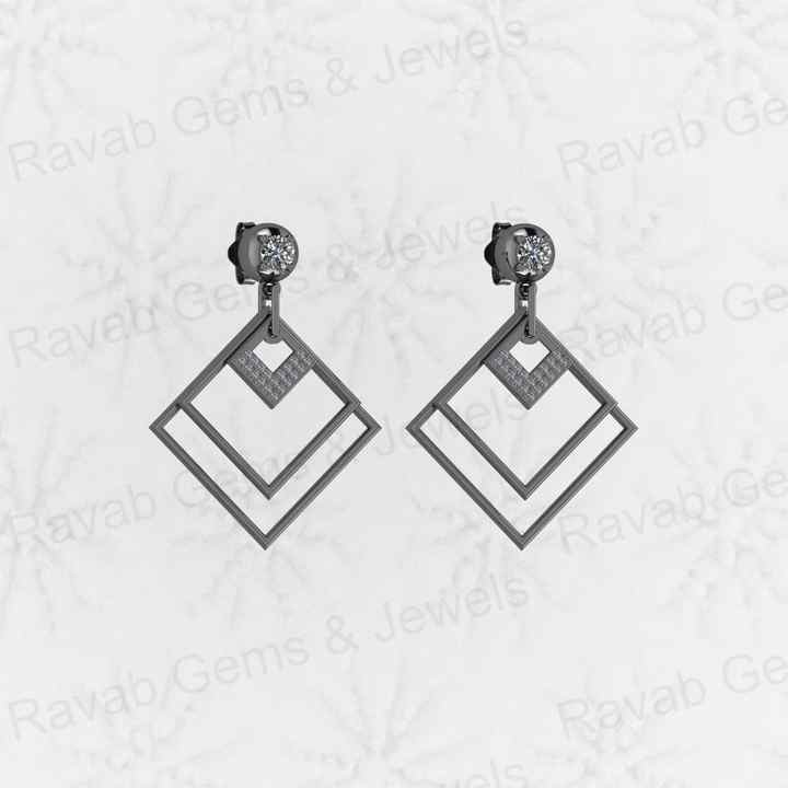 Best Quality Solid 925 Sterling Silver Geometric Pattern Drop Dangle Fine Earring for Women Engagement Handmade Fine Jewelry
