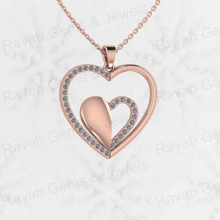 Best Selling 925 Silver 25mm Dainty Double Love Heart Shaped CZ Pendant Minimalist Women's Layering Chain Necklace Fine Jewelry