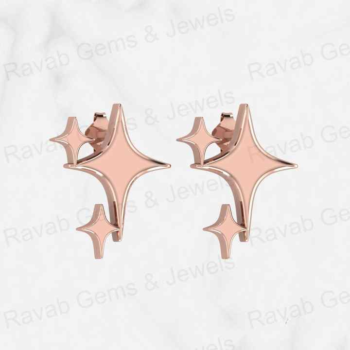 Top Quality New Design Genuine 925 Sterling Silver Starburst Threader North Star Stud Earrings for Women Minimalist Fine Jewelry
