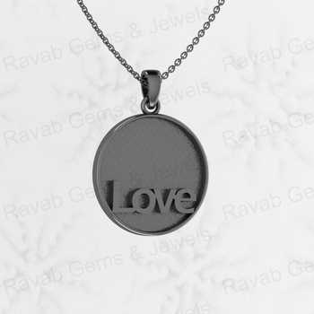 25mm Real 925 Silver Semi Mounting Charm Pendant Bezel Setting Forever Love Christmas Gift Resin Jewelry Findings Components