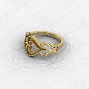 Best Quality 925 Silver 5 Heart Semi Mount Blank Setting Tiny Heart Shape Ring for Breastmilk Keepsake Women Fine Jewelry