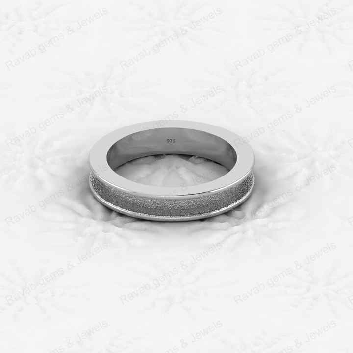 Genuine 925 Sterling Silver 4mm Channel Settings Semi Mount Blank Setting Stacking Ring Keepsake Resin Fine Jewelry for Women