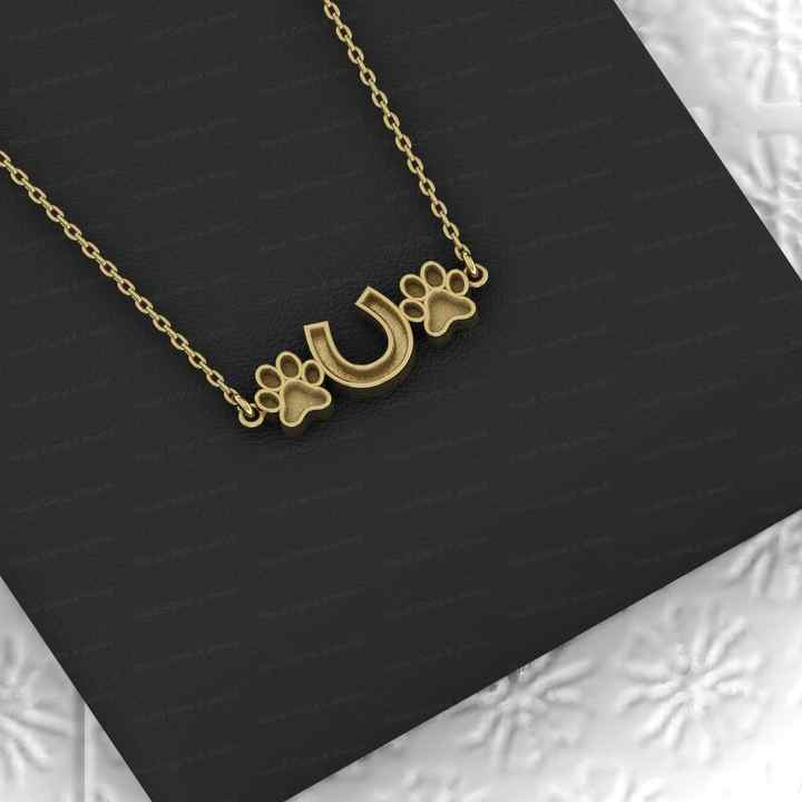 Genuine 925 Silver Keepsake Dog Paw & Horseshoe Collet Bezel Cup Charm Pendant Setting Semi Mount Ashes Stone Resin DIY Jewelry