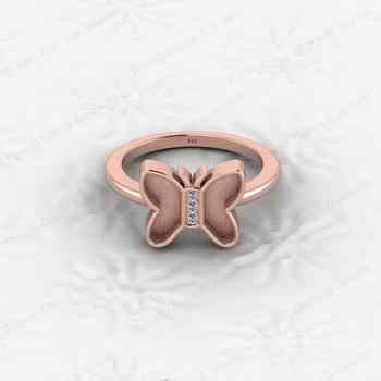 Best Quality 925 Sterling Silver 8mm Heart Butterfly Design Semi Mount Blank Setting Keepsake Resin Findings Jewelry Component