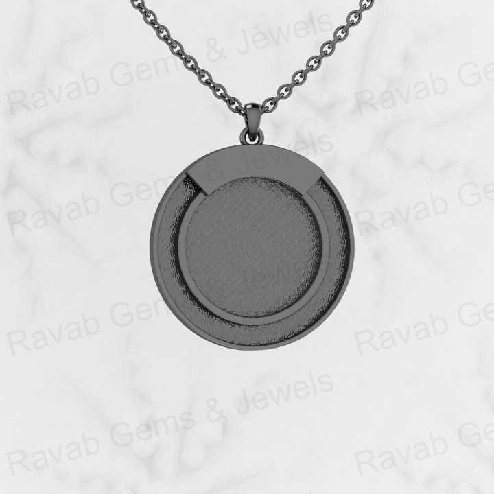 Genuine 925 Sterling Silver 20mm Round Tray Blank Base Semi Mounting Charm Pendant for Setting Resin Ashes Work Jewelry Findings