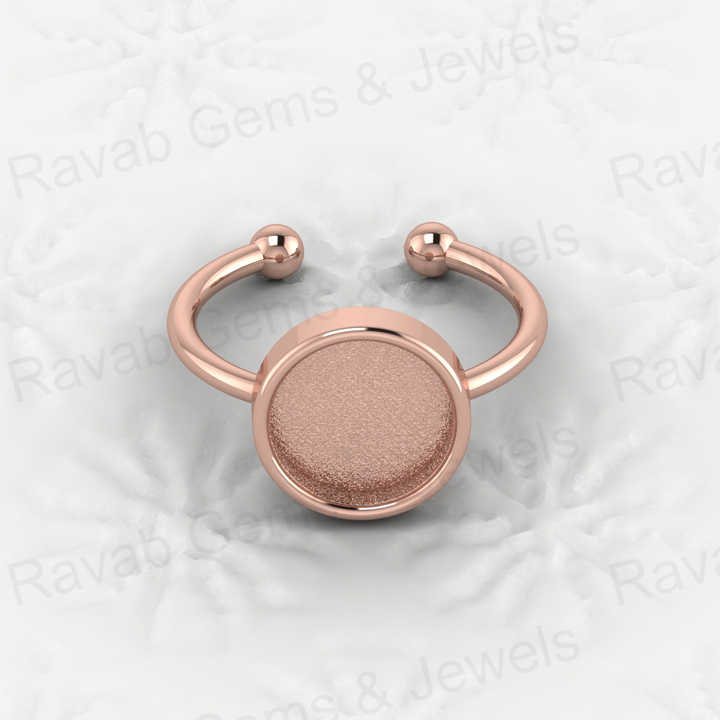 Best Quality Solid 925 Sterling Silver 10mm Semi Mount Ring Adjustable Blank Setting Resin Ashes Jewelry Findings Components