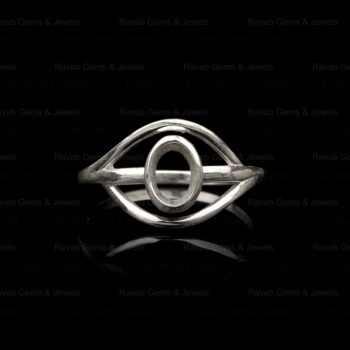 Best Quality 925 Sterling Silver Solid 6x8mm Oval Semi Mount Blank Bezel Setting Ring Jewelry Findings Components