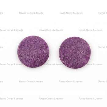 High Quality 12mm Coin Natural Smooth Purple Lepidolite Gemstone Calibrated Loose Stones for Wholesale Fine Jewelry Making