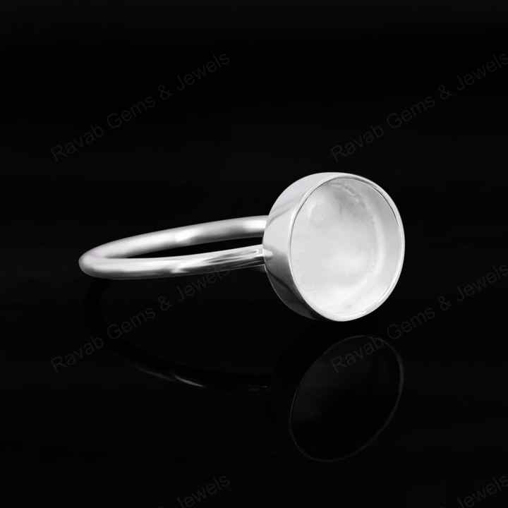 925 Sterling Silver Round Blank Setting 10mm Semi-Mount Blank Setting Ring Good For Resin & Ashes Work Women Keepsake Jewelry