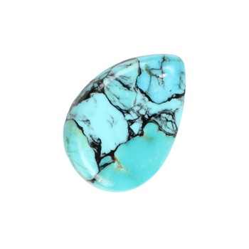 New Arrival Best Selling Kingman Spiderweb Turquoise 16x22mm Smooth Pear Briolette Wholesale Loose Gemstone for Making Jewelry