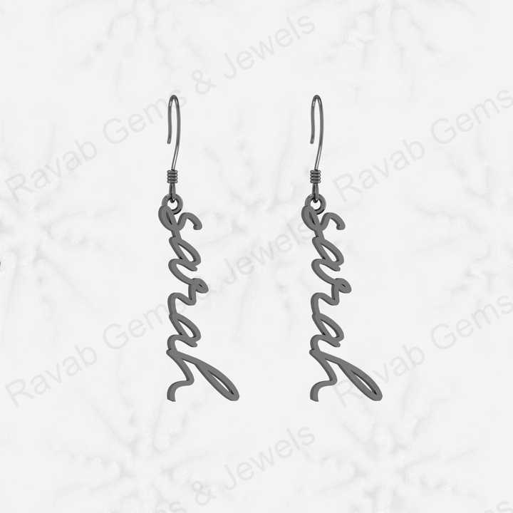 Top Quality Solid 925 Sterling Silver Custom Name Personalized Your Own Fine Earrings Women Minimalist Jewelry