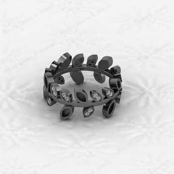 Genuine 925 Sterling Silver Marquise CZ Semi Mount Leaf Design Ring 2x4mm Breastmilk Jewelry Findings Components