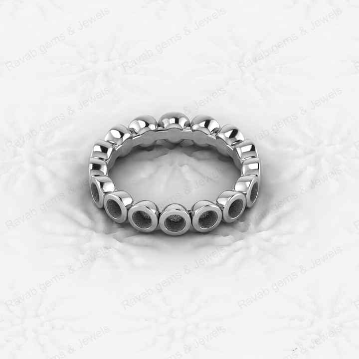 Top Quality 925 Sterling Silver 3mm Minimalist Round Semi Mount Blank Setting Ring Good for Resin & Ashes Work Keepsake Jewelry