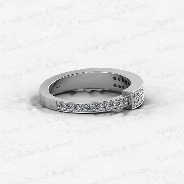 Top Selling 925 Sterling Silver Minimalist Micro Pave CZ Diamond Gold Vermeil Eternity Band Thick Women's Ring Fine Jewelry