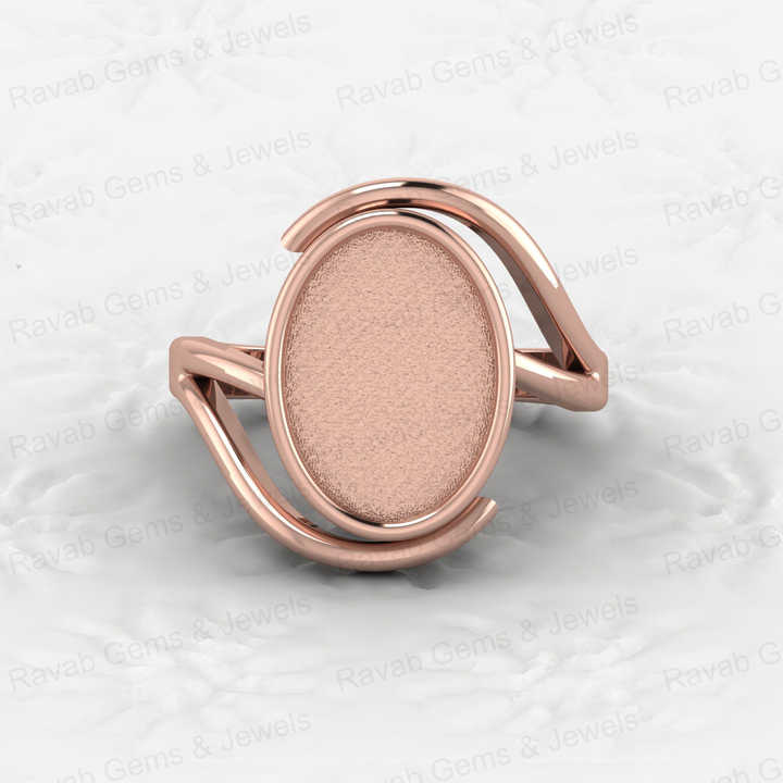 Genuine 925 Sterling Silver Bezel Cup Semi Mount Ring 10x14mm Oval Blank Stone Setting Resin Ashes Keepsake Breastmilk Jewelry