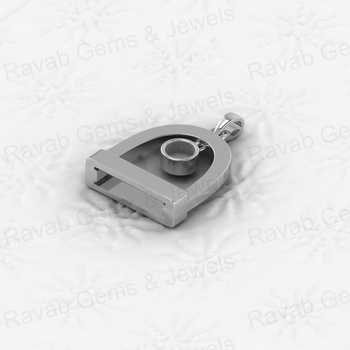 Genuine 925 Sterling Silver Horse Stirrup Blank Heart Pendant 28x19mm Semi Mount Resin Ashes Jewelry Findings Components
