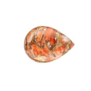 Best Selling Handmade Polish 16x22mm Pear Briolette Cut Sponge Copper Natural Gemstone for Ring & Earrings Making