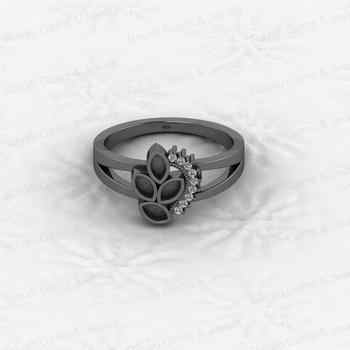 Genuine 925 Silver Marquise Semi Mount Blank Setting Ring 1.20mm CZ Superb Quality Breastmilk Keepsake Jewelry