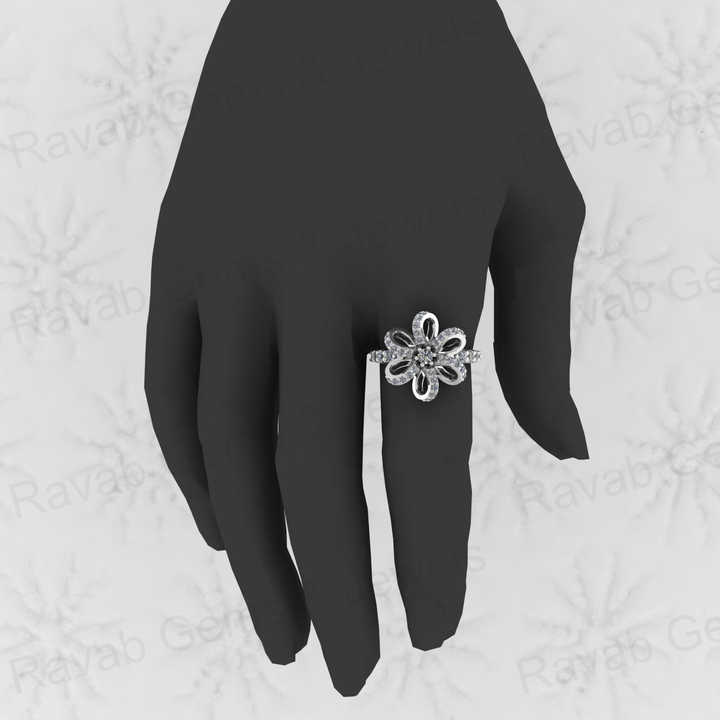 Top Selling Genuine 925 Sterling Silver Gold Vermeil Stylish Flower Design Eternity Stacking Band Women Ring Fine Zircon Jewelry
