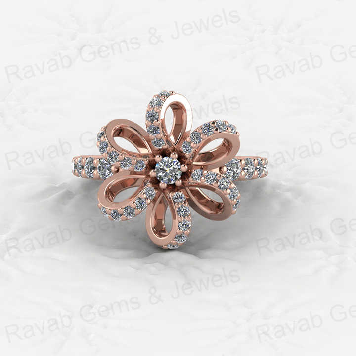 Top Selling Genuine 925 Sterling Silver Gold Vermeil Stylish Flower Design Eternity Stacking Band Women Ring Fine Zircon Jewelry