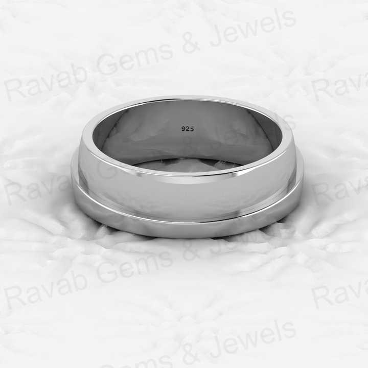 Top Selling Genuine 925 Sterling Silver 6mm Wedding Eternity Wide Band Chunky Dainty Personalized Men's Ring for Fine Jewelry