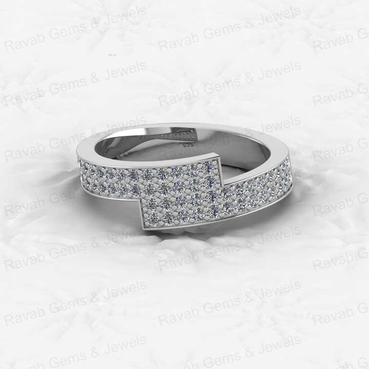 Top Selling Solid 925 Sterling Silver Micro Pave CZ Pinky Gold Vermeil Eternity Thick Band Women Ring Personalized Fine Jewelry