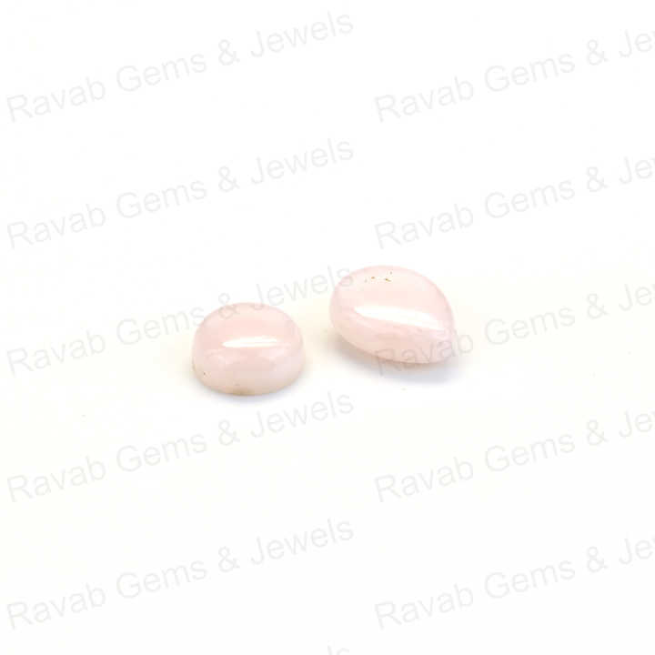Top Rare Quality 12x16mm Natural Rose Quartz Pear Shape Cabochon Hand Polish Gemstone for Making 14k Gold Handmade Jewelry