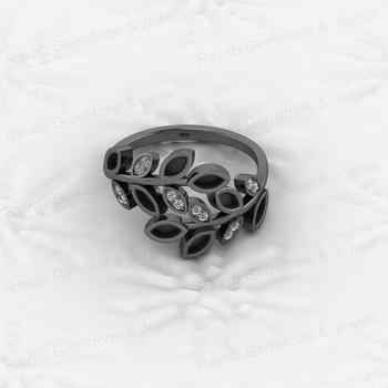 Best Selling 925 Silver Semi Mount Blank Ring Setting 2x4mm Marquise CZ.80 Leaf Design Fine Breastmilk Keepsake Jewelry