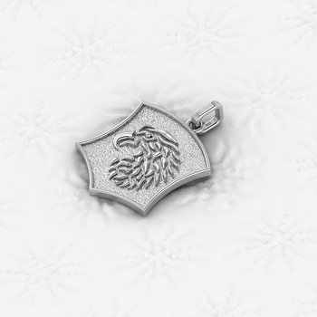Solid 925 Sterling Silver Embossed American Bold Eagle Bird Face Personalized Men's Charm Pendant Necklace Gold Fine Jewelry
