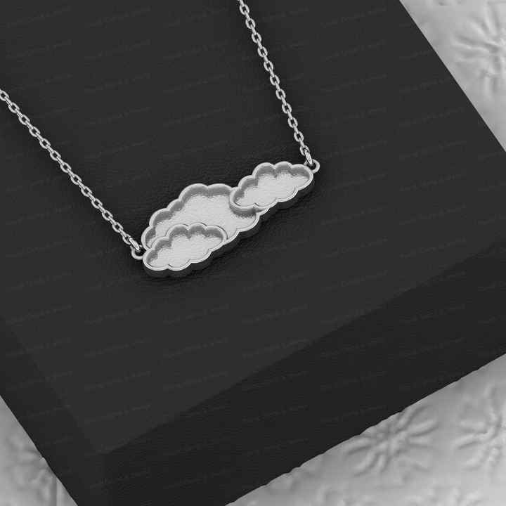 Top Quality 925 Silver Cloudy Sky Collet Cup Blank Semi Mount Charm Pendant Necklace Setting Ashes Resin Jewelry Findings