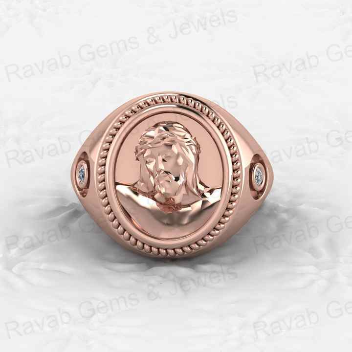 Best Quality Solid 925 Sterling Silver Featuring Zircon Jesus Christ Unisex Christian Signet Ring Wedding Religious Fine Jewelry