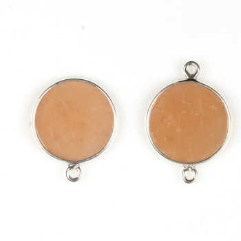 Best Selling 12mm Natural Pink Amazonite Round Coin Charm Fine Pendant for DIY Earring Bracelet & Necklace Fine Making Jewelry