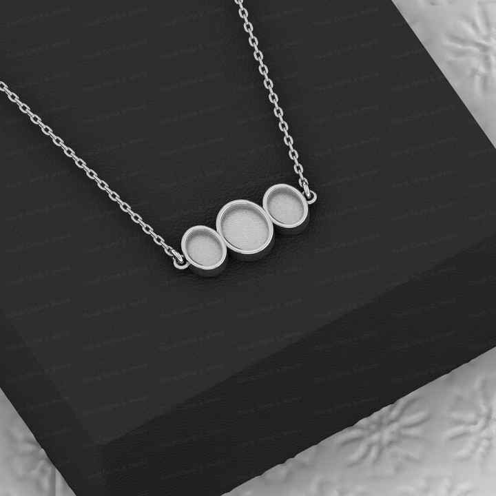 925 Sterling Silver 3 Oval Blank Bezel Cup Semi Mount Charm Pendant Setting for Good For Resin Ashes Work Breastmilk DIY Jewelry