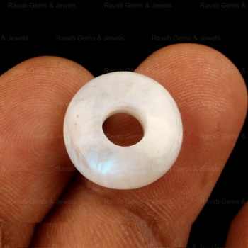 14X8mm Genuine Smooth Blue Sheen Rainbow Moonstone Rondelle Beads 5mm Size Big Hole Loose Gemstone for Stylist Jewelry Making