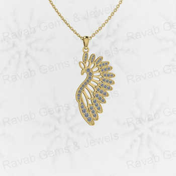 New Arrival Genuine 925 Sterling Silver Micro Pave Diamond Setting CZ Bezel Setting Peacock Designer Lovely Gift For Wife