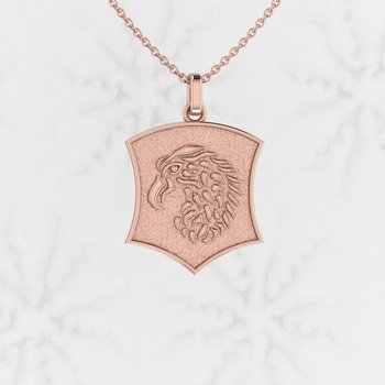Solid 925 Sterling Silver Embossed American Bold Eagle Bird Face Personalized Men's Charm Pendant Necklace Gold Fine Jewelry
