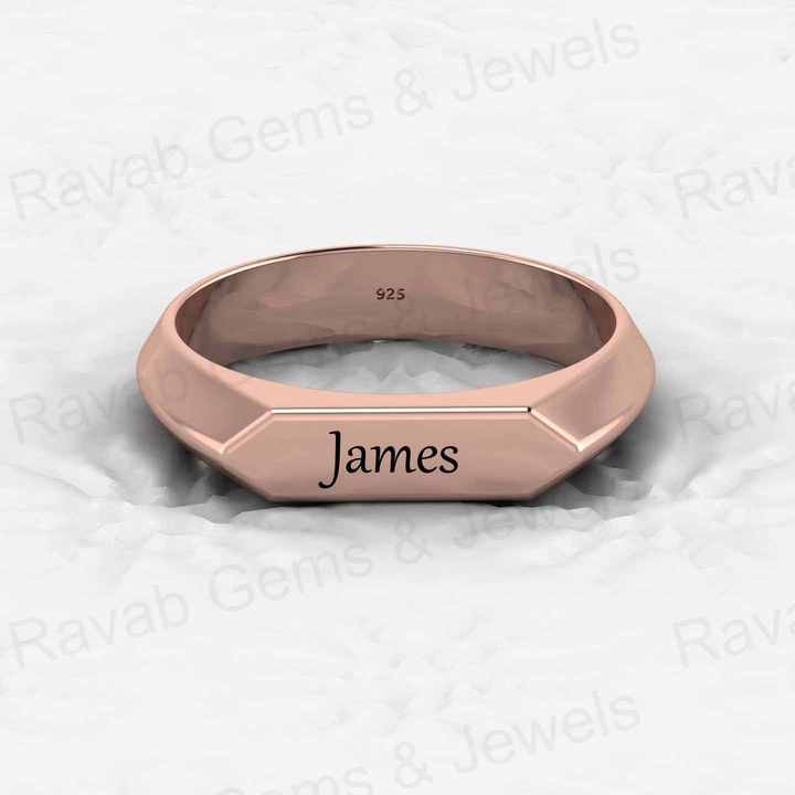 High Quality Genuine 925 Sterling Solid Silver Gold Vermeil Eternity Band Custom Name Ring for Unisex Fine Personalized Jewelry