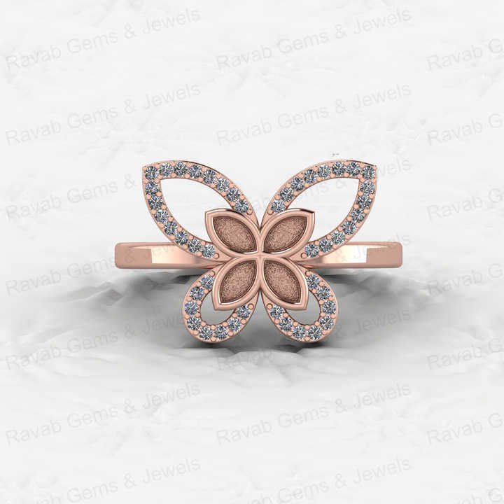 Solid 925 Silver Semi Mounting Blank Base Ring 2x4mm Marquise Butterfly CZ Resin Ashes Work Keepsake DIY Jewelry Findings