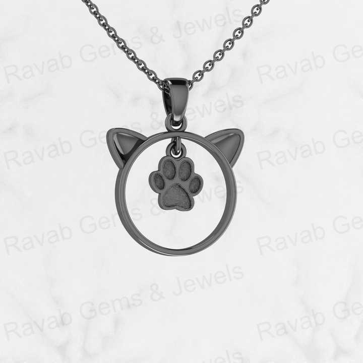 Top Quality 925 Sterling Silver 23x16mm Cute Kitty Dog Paw Semi Mount Blank Charm Pendant Setting for Resin & Ashes Work Jewelry