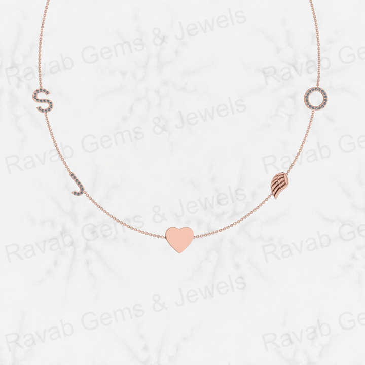 High Quality 925 Sterling Silver Leaf Heart Circle Initial Letter Gold Vermeil Personalized Charm Pendants Necklace Fine Jewelry