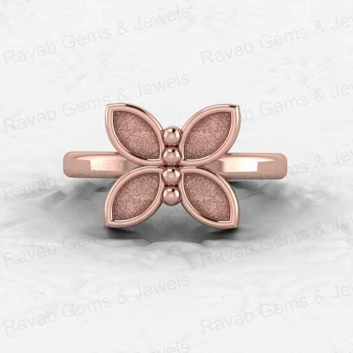 Genuine 925 Silver 3x6mm Marquise Butterfly Semi Mount Blank Setting Ring Good for Resin & Ashes Work Keepsake DIY Jewelry