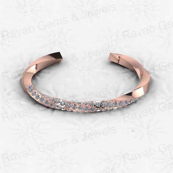 Top Selling Solid 925 Sterling Silver 18k Gold Plated Trending Twisted Band Concave Rhombus CZ Bracelet for Women Jewelry