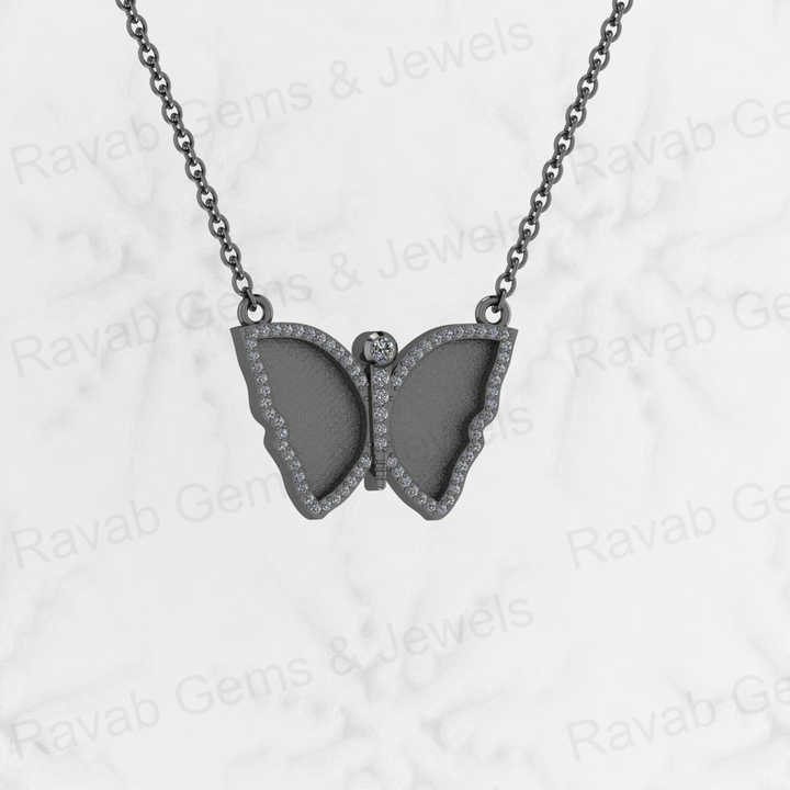 Top Quality 925 Silver 16x22mm Butterfly CZ Blank Bezel DIY Memorial Jewelry Resin Ashes Breast Milk DIY Findings Components