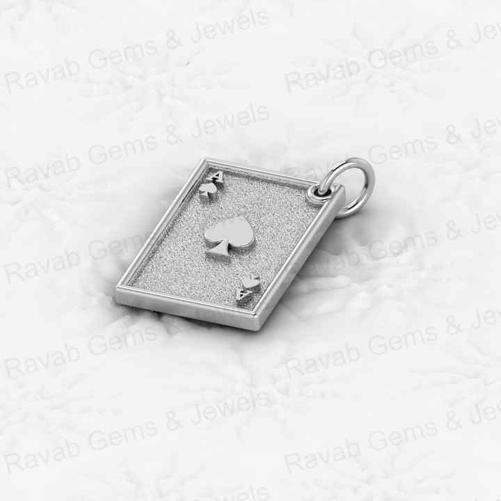 New Arrival Solid 925 Sterling Silver Ace of Spades Poker Pendant for Men Playing Card Lover Necklace Personalized Fine Jewelry