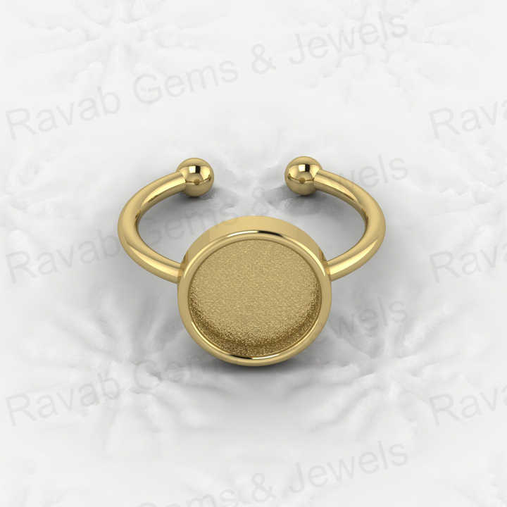 Best Quality Solid 925 Sterling Silver 10mm Semi Mount Ring Adjustable Blank Setting Resin Ashes Jewelry Findings Components