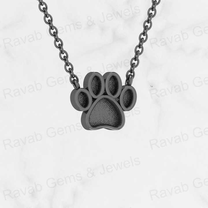 Solid 925 Sterling Silver 14mm Baby Dog Foot Print Semi Mount Blank Base Charm Pendant for Resin & Ashes Work Jewelry Components