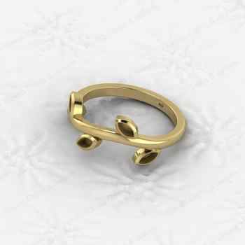 Genuine 925 Silver Marquise Leaf Design Semi Mount Ring 2x4mm Blank Setting for DIY Jewelry with Resin Ashes Work Good Keepsake