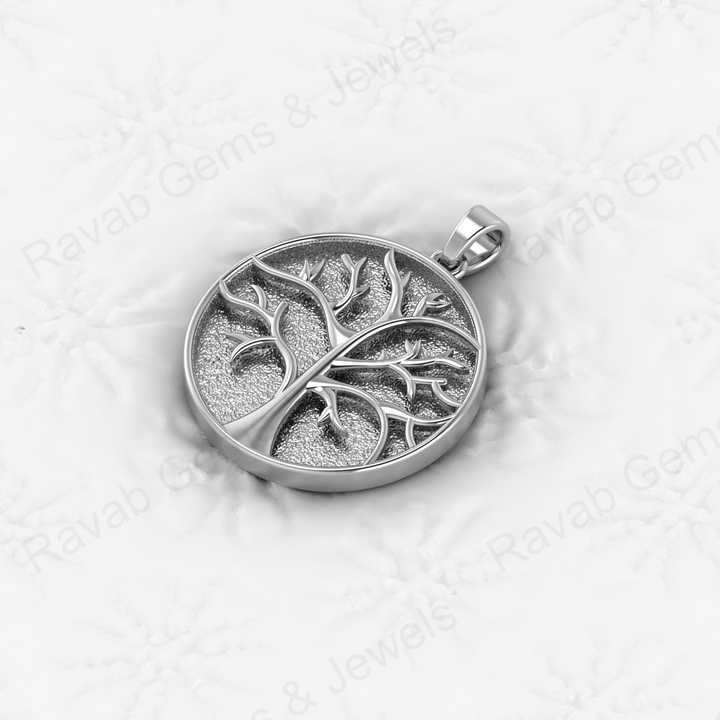 Genuine 925 Sterling Silver Life of Tree 25mm Semi Mount Blank Setting Charm Pendant Good for Ashes & Resin Work Breastmilk