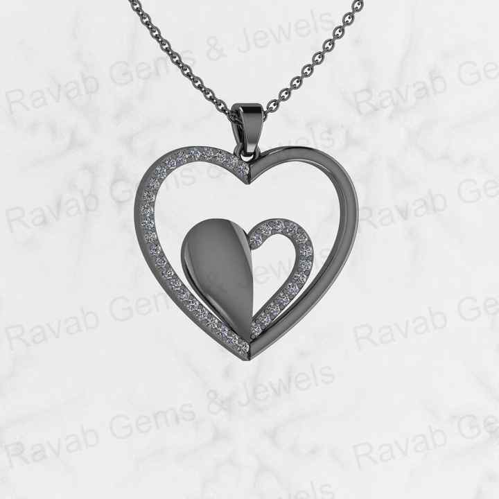 Best Selling 925 Silver 25mm Dainty Double Love Heart Shaped CZ Pendant Minimalist Women's Layering Chain Necklace Fine Jewelry