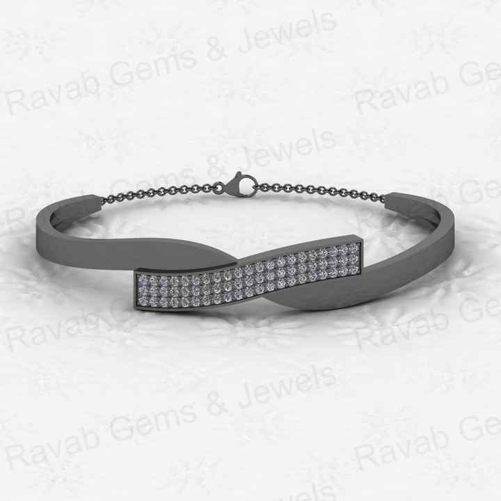 Best Selling Solid 925 Sterling Silver With CZ Diamond 18K Gold Plated 47x27mm Chain Bracelet Attractive Designer Men's Jewelry